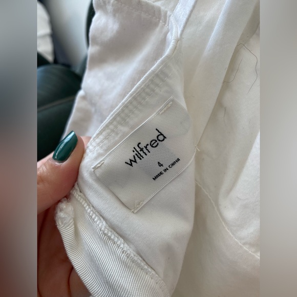 White Denim Dress Wilfred Aritzia Size 4 - Picture 3 of 3